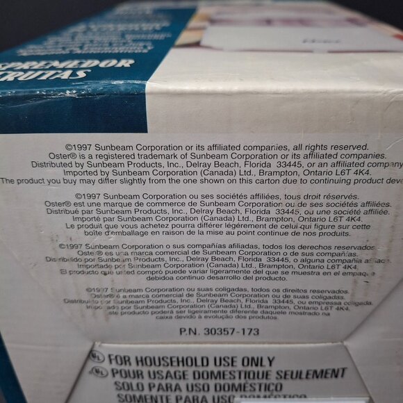 Oster Electric Citrus Juicer Model 3181 with Box NO Manual New Open Box - Picture 7 of 16